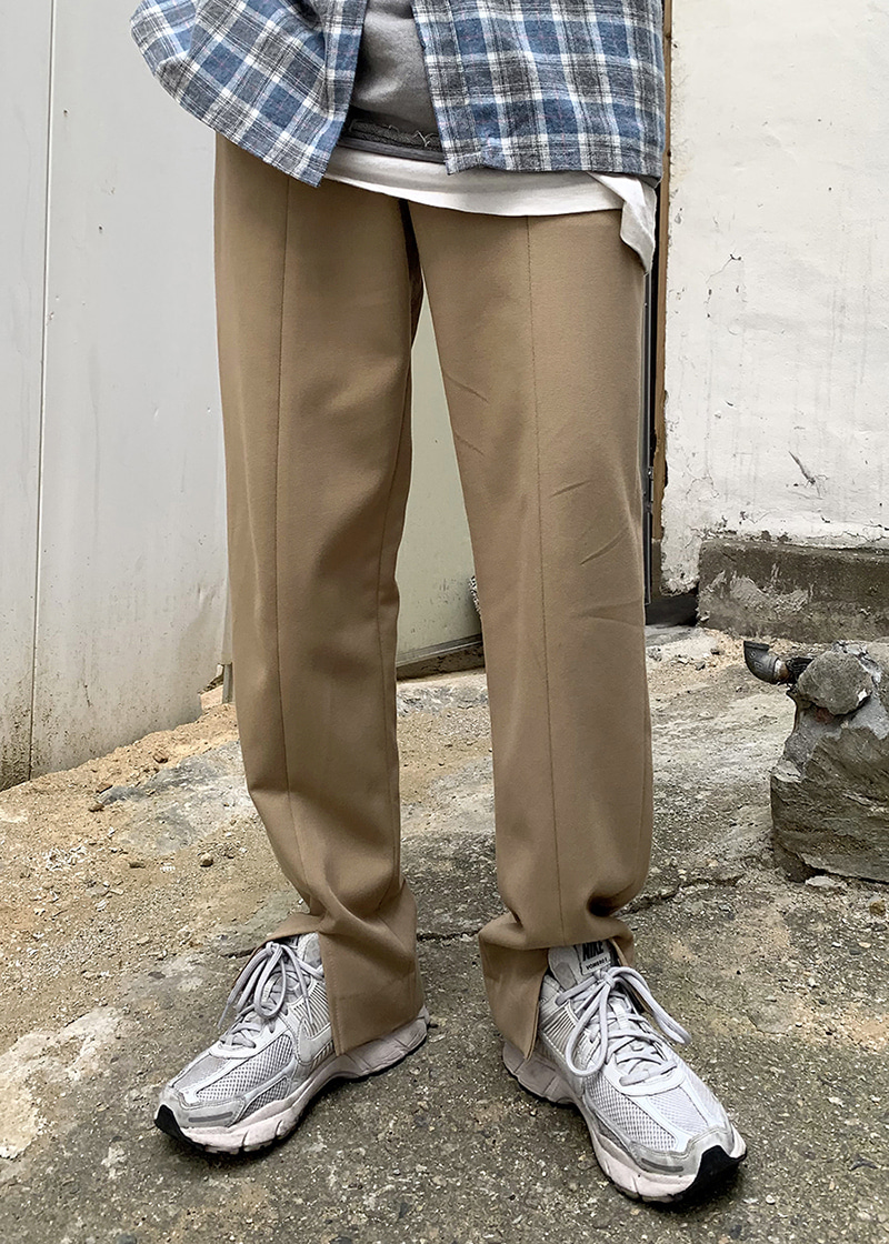 ★front slit slacks(beige, black!) *베이지 M사이즈 1장