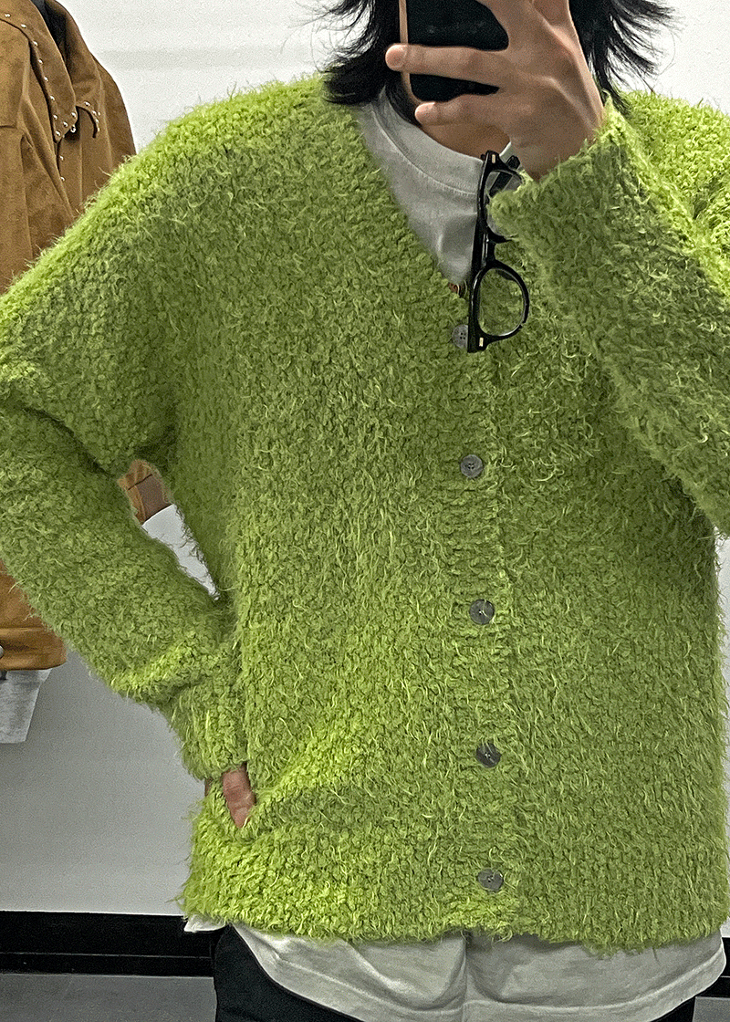 boucle over cardigan(2 color)