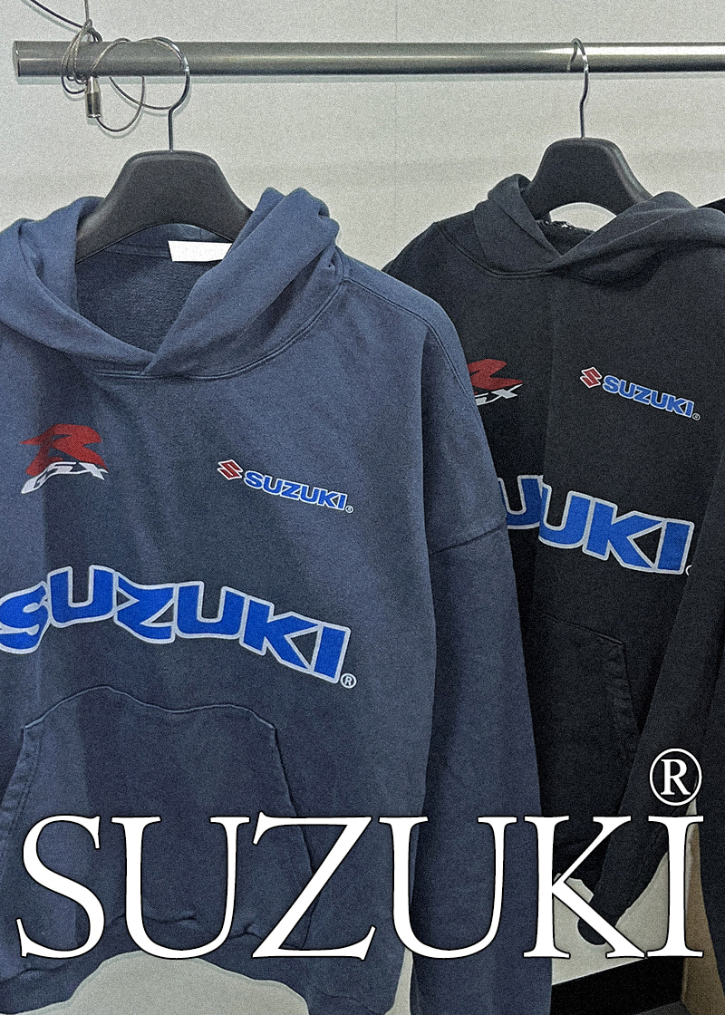 SUZUKI dyeing over hoodie(2 color)