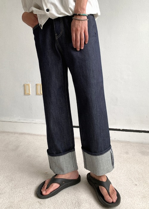 Selvage Over Roll-up Denim