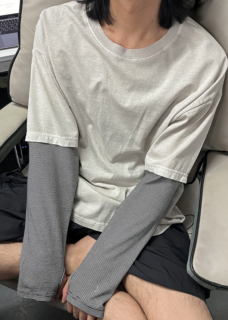 Stripe Layered Warmer Sleeve(3 color)
