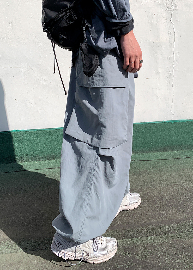 taslan wide cargo pants(3 color)