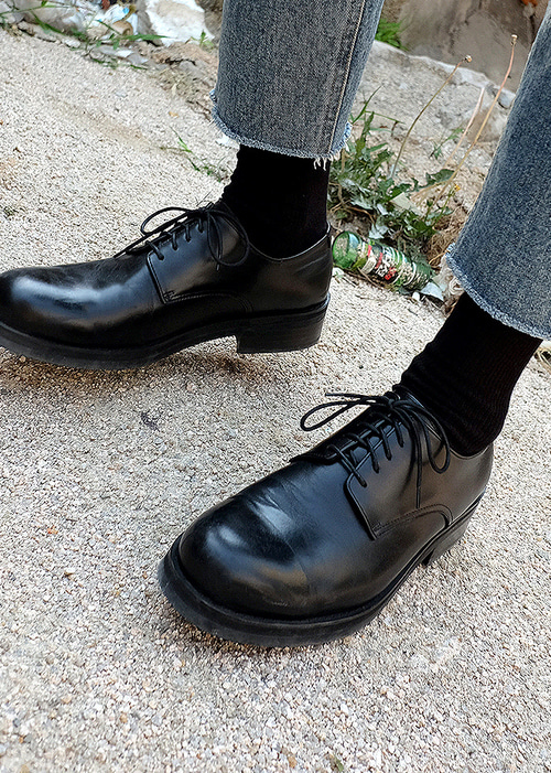 straight derby shoes(black !)
