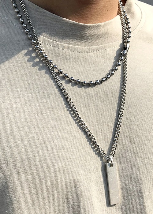Heavy Square Chain Necklace(1 type)