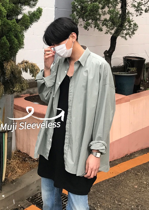 muji box long sleeveless(3 color)