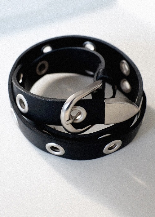 marant circle leather belt black