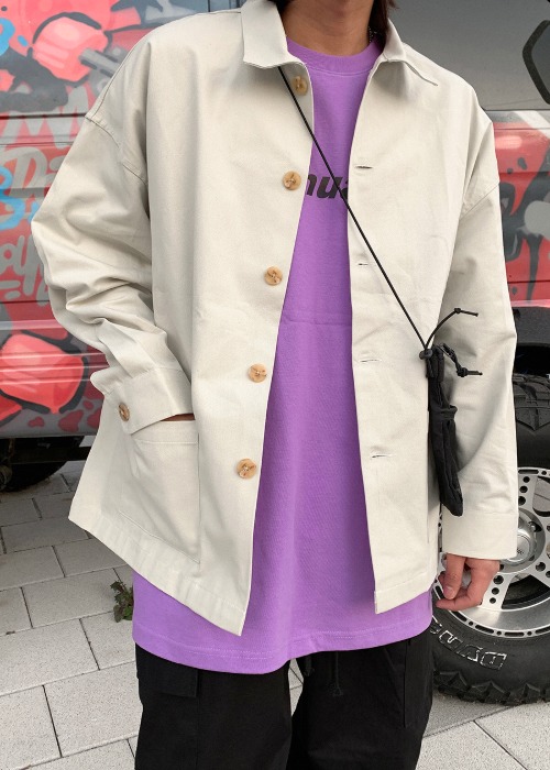 minimal cotton jacket(2 color)